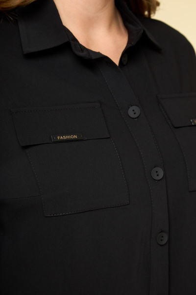 Платье из текстиля длиной 104 см в классическом стиле DaLi 2589 - фото 5