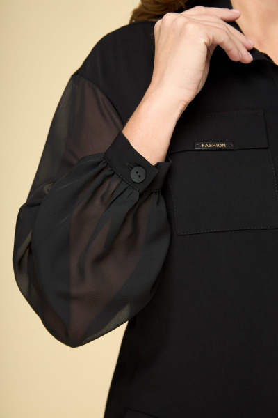 Платье из текстиля длиной 104 см в классическом стиле DaLi 2589 - фото 4