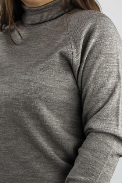 Демисезонный вязаный свитер с длинным рукавом реглан и эластичным воротником Полесье С3433-17 7С1582-Д43 170,176 св.дюна - фото 4