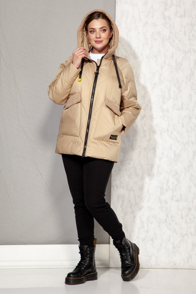 Куртка Beautiful&Free 4066 бежевый - фото 4