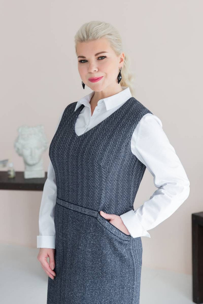 Сарафан ASV 2459 серый - фото 4