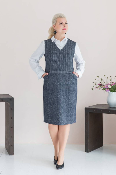 Сарафан ASV 2459 серый - фото 3