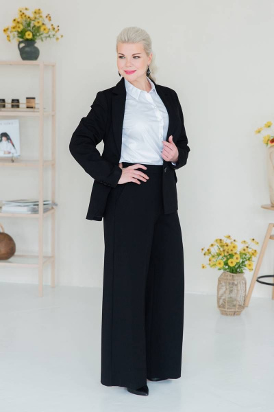 Деловой жакет из вискозы с застежкой на пуговицу и карманами ASV 2378 - фото 8