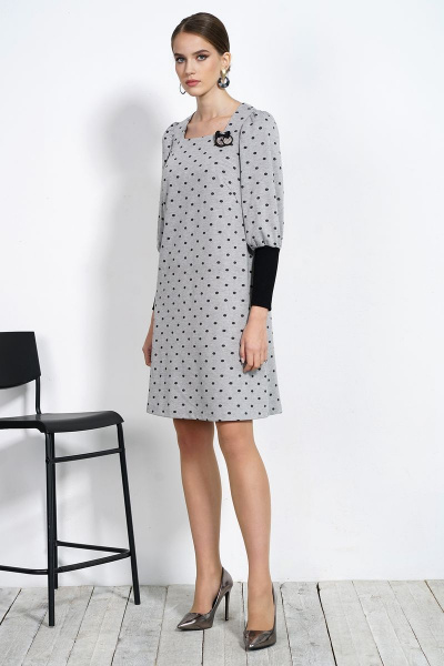 Платье Alani Collection 1542 серый - фото 2