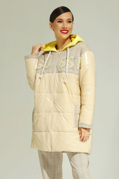 Куртка Магия моды 2013 светлый_беж+клетка - фото 2