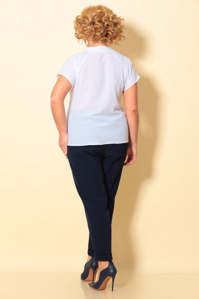 Классический костюм из текстиля с пиджаком и брюками БАГРЯНИЦА 5035 синий - фото 4