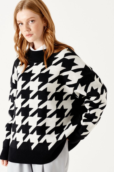 Джемпер ELLETTO 3499 черно-белый - фото 9