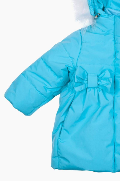 Куртка зимняя на каждый день бирюзовая из плащёвой ткани Bell Bimbo 213310 св.бирюза - фото 2