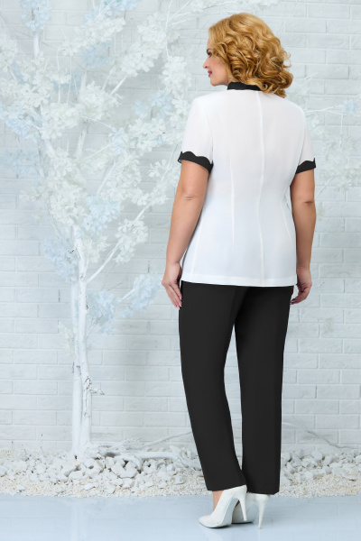 Блуза, брюки, жакет Ninele 5862 черный_красный - фото 4