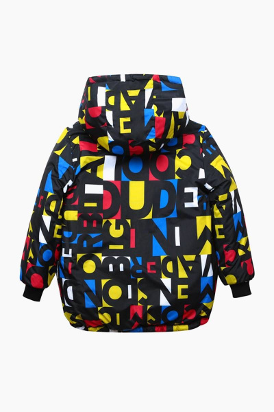 Куртка зимняя с мультиколором на каждый день Bell Bimbo 213322 черный/набивка - фото 4