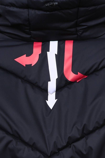 Куртка зимняя с мультиколором на каждый день Bell Bimbo 213322 черный/набивка - фото 5