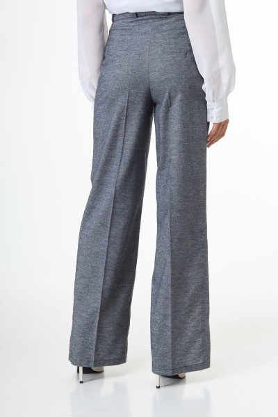 Брюки с высокой посадкой и разрезами в стиле кэжуал Anelli 1101 серый - фото 6