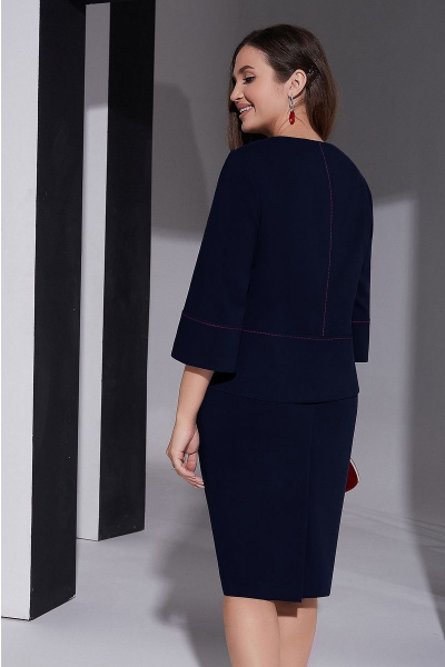 Жакет, юбка Lissana 4381 темно-синий - фото 5