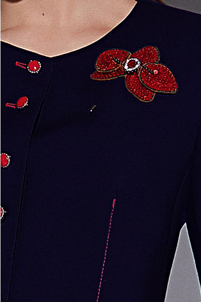 Жакет, юбка Lissana 4381 темно-синий - фото 3