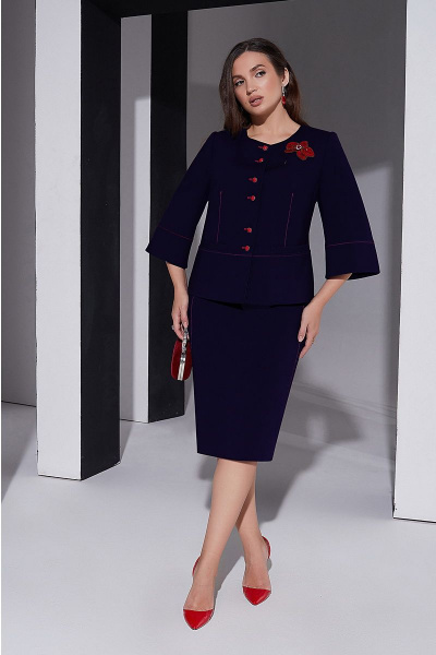 Жакет, юбка Lissana 4381 темно-синий - фото 1