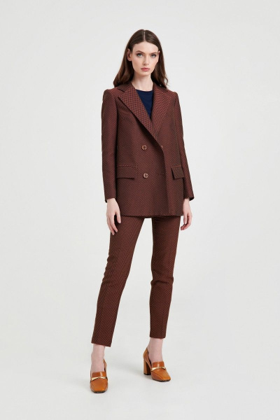 Жакет прямого силуэта из костюмной ткани с шлицей AG Green G410/4 - фото 2