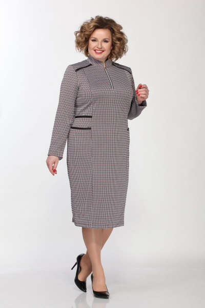 Деловое платье из вискозы с воротником-стойкой и карманами Ga-Ta Style 260 - фото 2