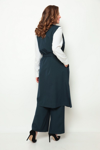 Брюки, жилет Michel chic 1260 темно-сине-зеленый - фото 6