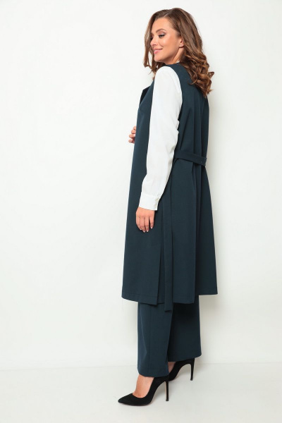 Брюки, жилет Michel chic 1260 темно-сине-зеленый - фото 4