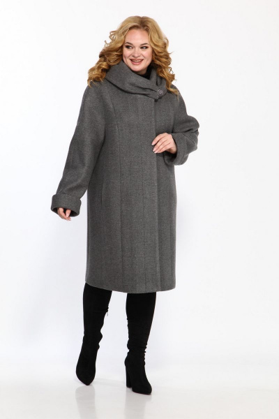 Пальто Диомант 1016 серый - фото 2