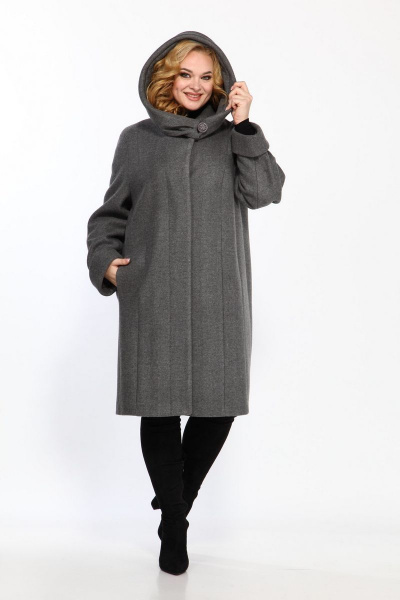 Пальто Диомант 1016 серый - фото 3