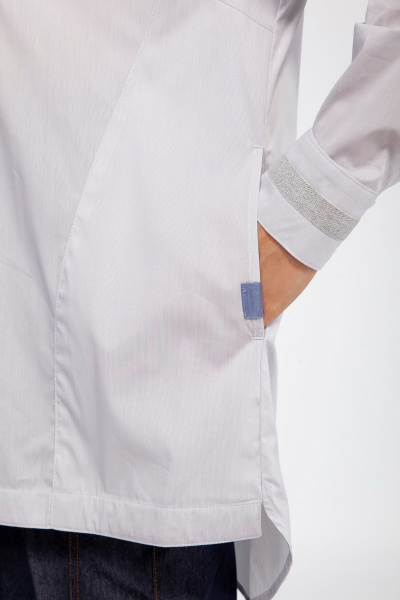 Рубашка из хлопка прямого кроя с вышивкой глаз Anna Majewska 1461 - фото 3