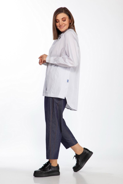 Рубашка из хлопка прямого кроя с вышивкой глаз Anna Majewska 1461 - фото 2