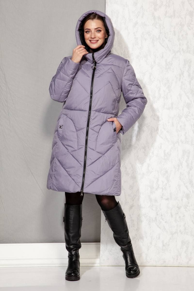 Пальто Beautiful&Free 4069 сиренево-голубой - фото 4