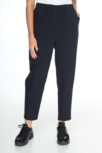 Демисезонные брюки из текстиля с резинкой по поясу Anelli 1131 черный - фото 7