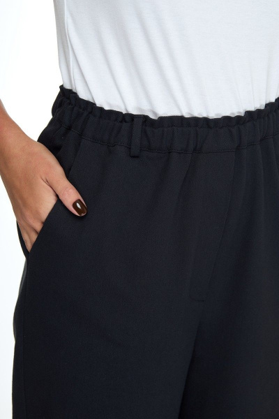 Демисезонные брюки из текстиля с резинкой по поясу Anelli 1131 черный - фото 6