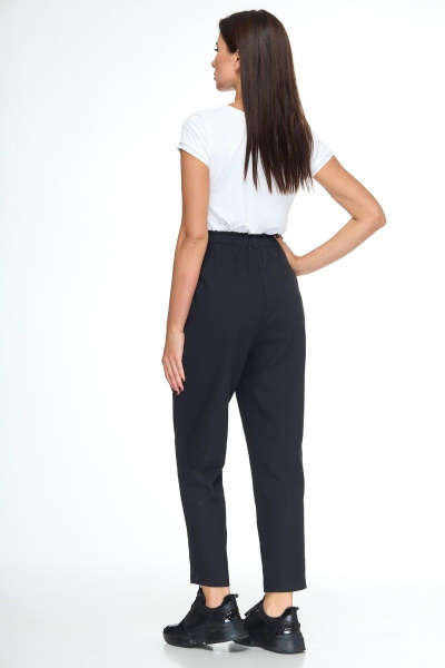 Демисезонные брюки из текстиля с резинкой по поясу Anelli 1131 черный - фото 4