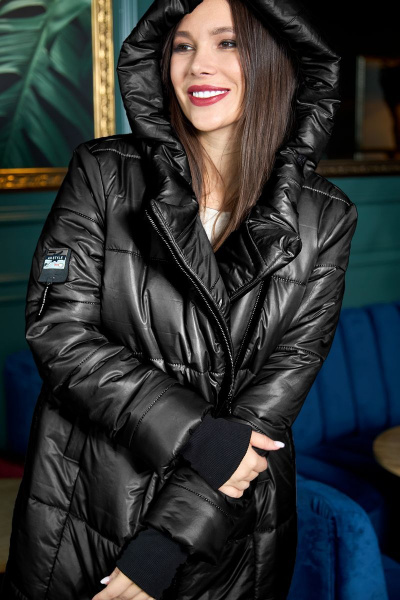 Пальто ANASTASIA MAK 941 черный - фото 4