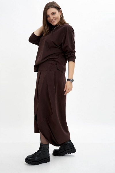 Юбка GRATTO 6005 шоколад - фото 3