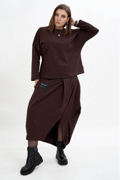 Юбка GRATTO 6005 шоколад - фото 2