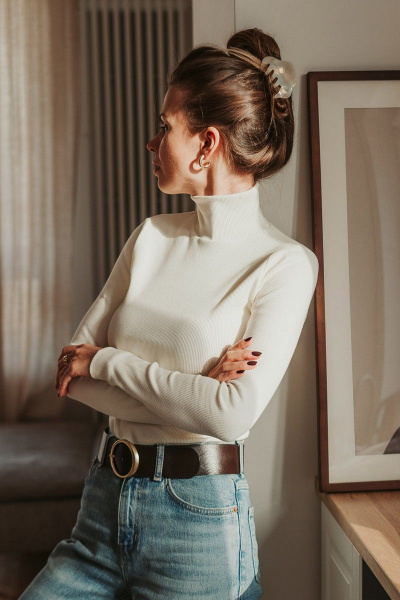 Водолазка Mirolia 569 кремовый - фото 2