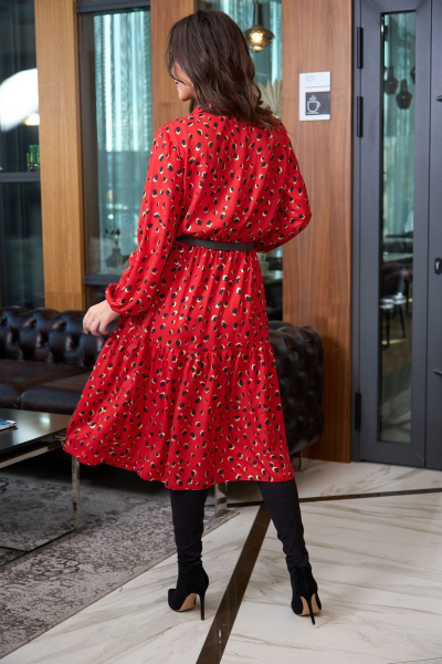 Платье Anastasia 721 красный - фото 4