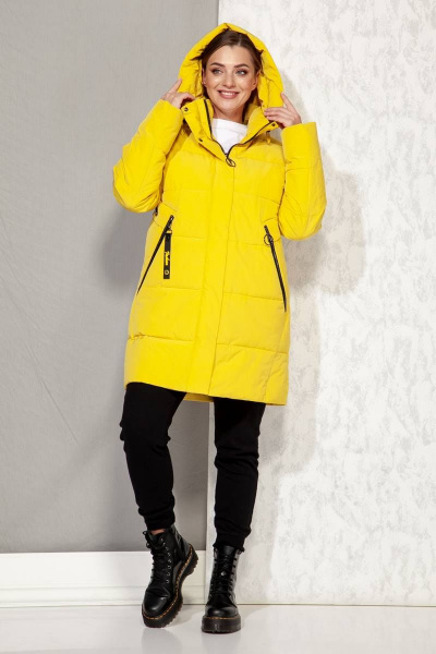 Полупальто Beautiful&Free 4073 желтый - фото 4