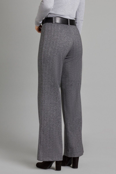 Зимние серые брюки свободные с клёш и высокой посадкой Mirolia 979 темно-серый - фото 4