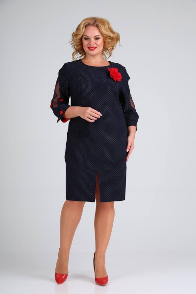 Платье Moda Versal П2340 т.синий+красный - фото 8