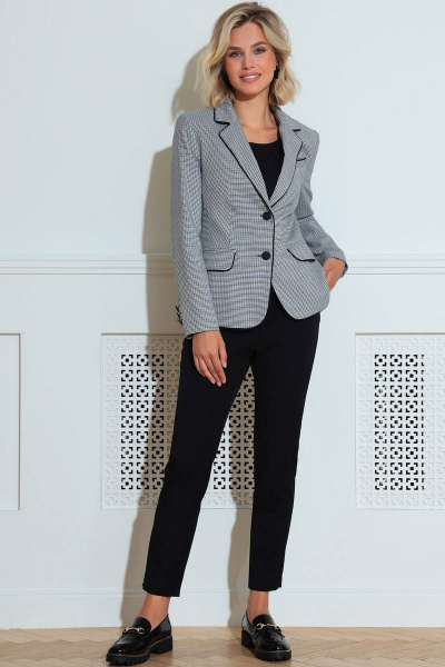 Блуза, брюки, жакет LeNata 31227 мелкая-лапка - фото 1