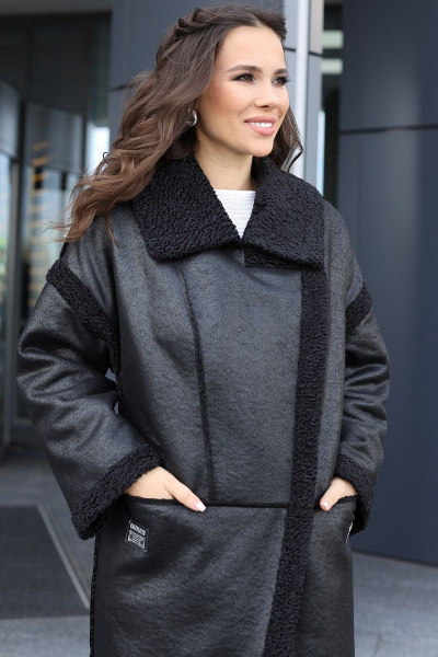 Дубленка Мода Юрс 2715 черный - фото 2