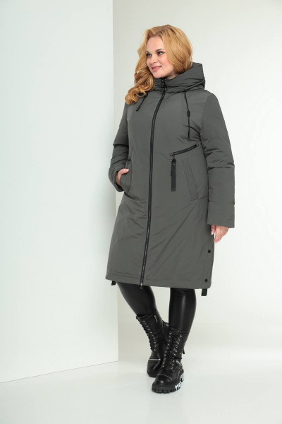 Пальто Shetti 2029 хаки - фото 3