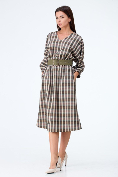 Платье Anelli 1120 клетка - фото 2