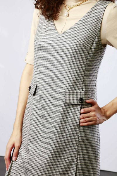 Сарафан А-силуэта из текстиля с карманами и подкладкой Femme & Devur 8895 1.50F(170) - фото 4