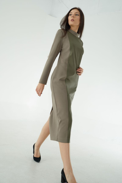 Платье, ремень MALI 421-104 олива(_хаки) - фото 5