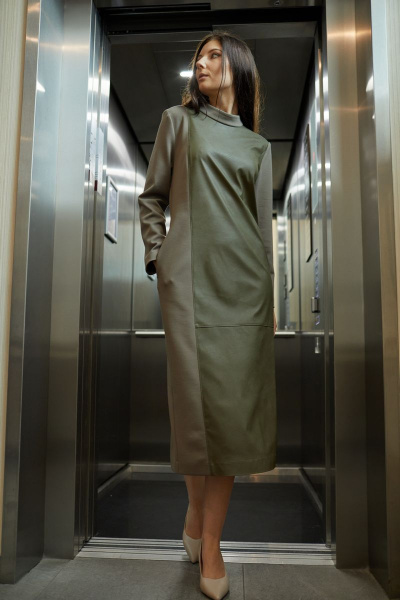 Платье, ремень MALI 421-104 олива(_хаки) - фото 2