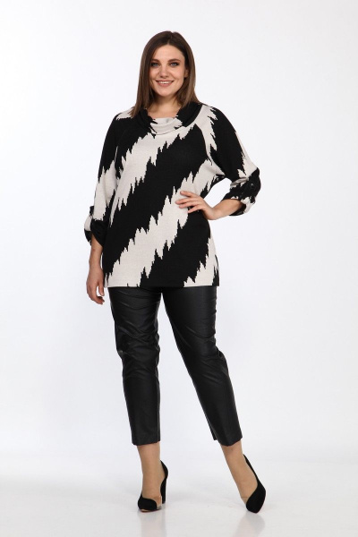 Джемпер Lady Style Classic 2333/1 черный-молочный - фото 2