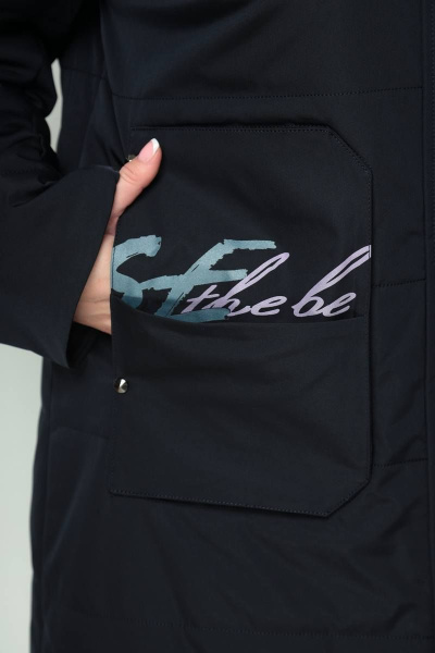 Пальто Shetti 2028 темно-синий - фото 5