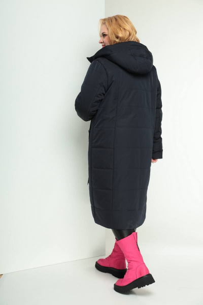 Пальто Shetti 2028 темно-синий - фото 3