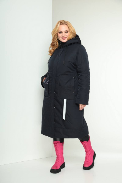 Пальто Shetti 2028 темно-синий - фото 1